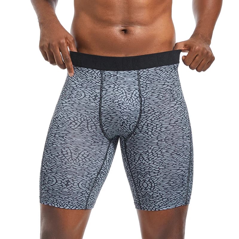 Boxer da uomo lunghi alla moda Intimo in poliestere per mutande da uomo Mutandine da uomo sexy Comodi boxer elasticizzati da uomo