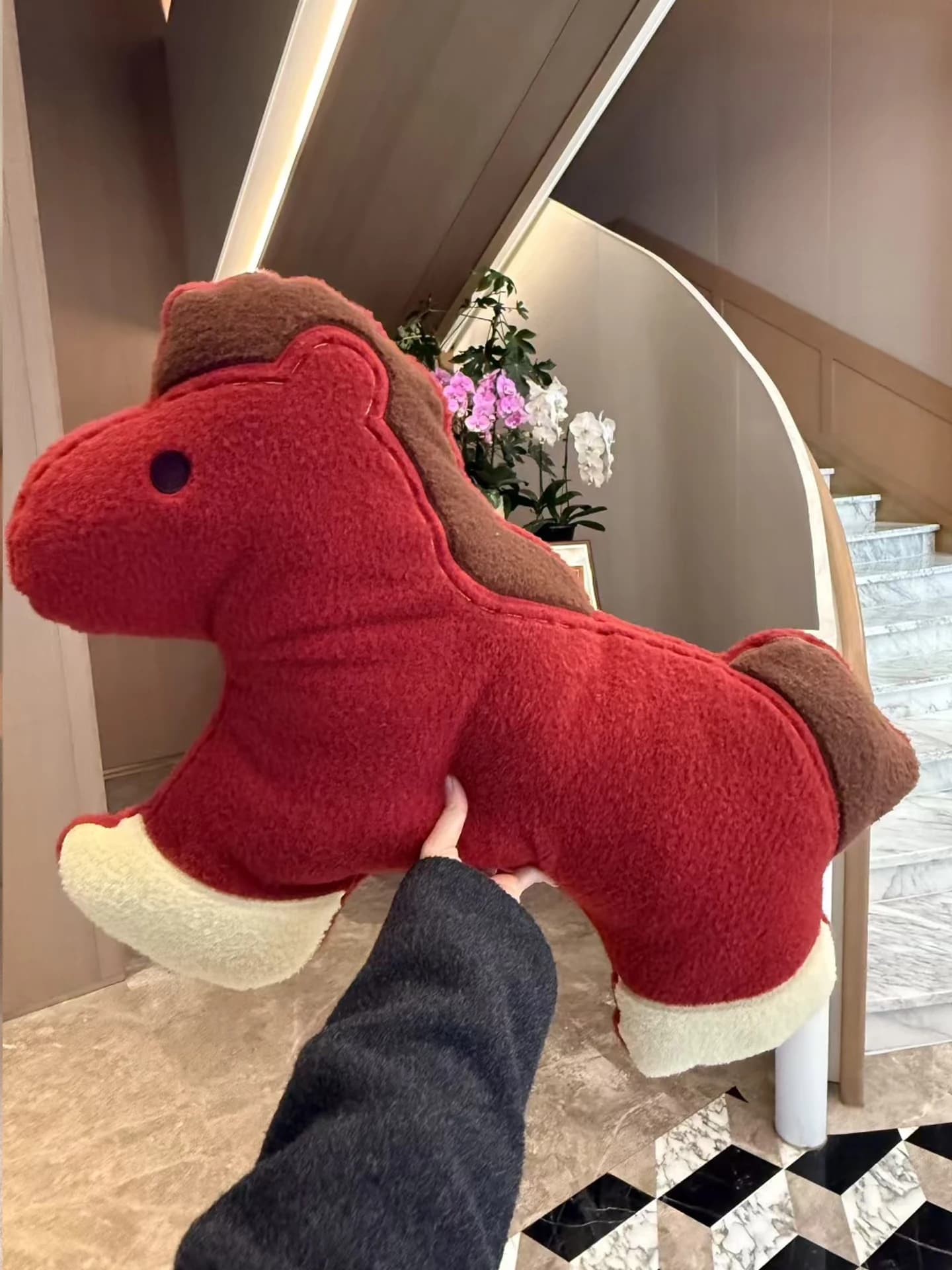Cuscino Rosso per Divano, Supporto Lombare per Auto, Cuscino Decorativo per Finestra, Accessorio Fotografico