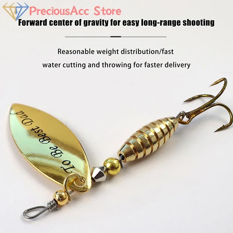 5/10 Pz/Scan Spinner Recall Seillettes With Hook High Metal Cucchiaio Richiamo With Fishing Equipment Box Dad's Feast Gift We Fishing Durum