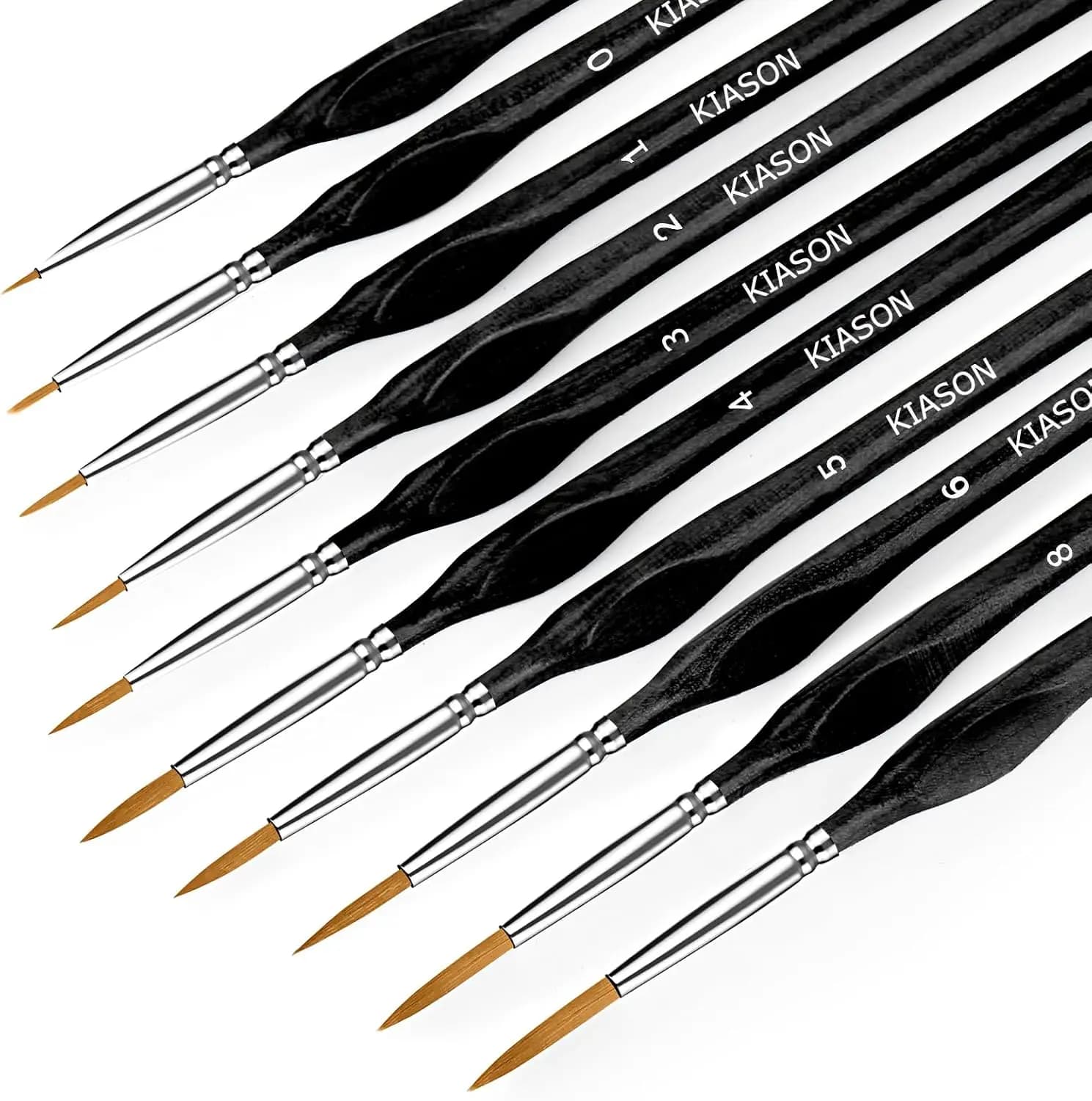 10 Miniature Paint Brushes Set for Fine Detailing, Acrylic, Watercolor, Oil, Model, Face & Paint by Number