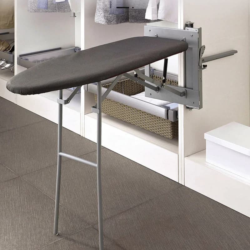 Closet Built-in Retractable Iron Board Damping Slide Hidden Ironing Station Mid Century Cabinet Pull Handles For Wardrobe