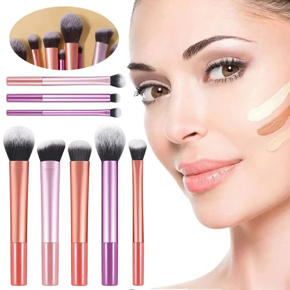 Set of 7 Fashion Soft Makeup Brushes with Synthetic Seeds Easy to Clean Brush for Blush Umbrella Brush