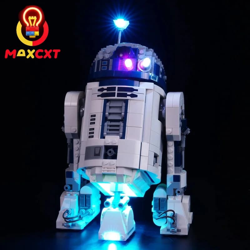 MAXCXT Set di luci a LED per LEGO Star Wars 75379 R2-D2 Lampada decorativa fai-da-te con scatola batteria Non include i blocchi di costruzione Lego