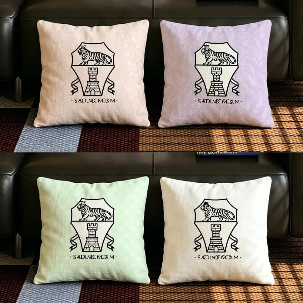 B-Brunello Cucinelli-S Set di Federe per Cuscini in Lino Naturale, Decorazione Tutto-in-Uno per Divano, Camera da Letto e Sedia
