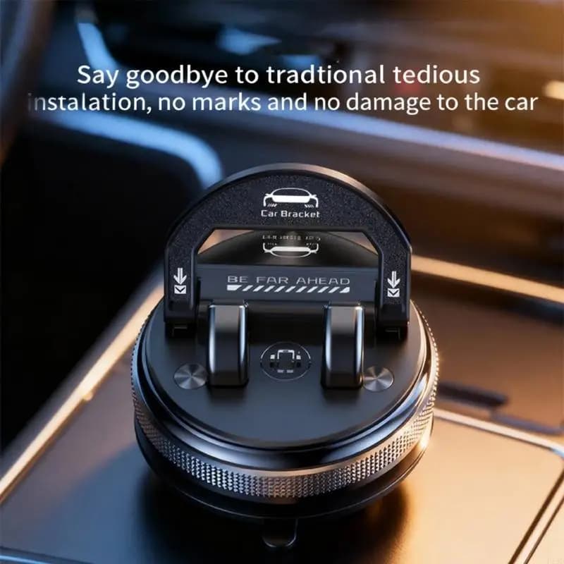 Supporto a ventosa per aspirapolvere universale per telefono da auto con blocco automatico della rotazione 360° per del F19E