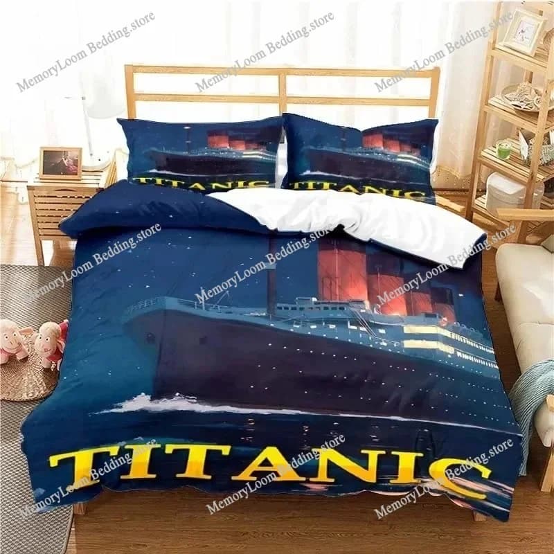 Movie Poster Cool Titanics Bedding Set Single/Full/Queen Size 3D Print Duvet Cover Bedroom Decor Soft Set Home Textileextile