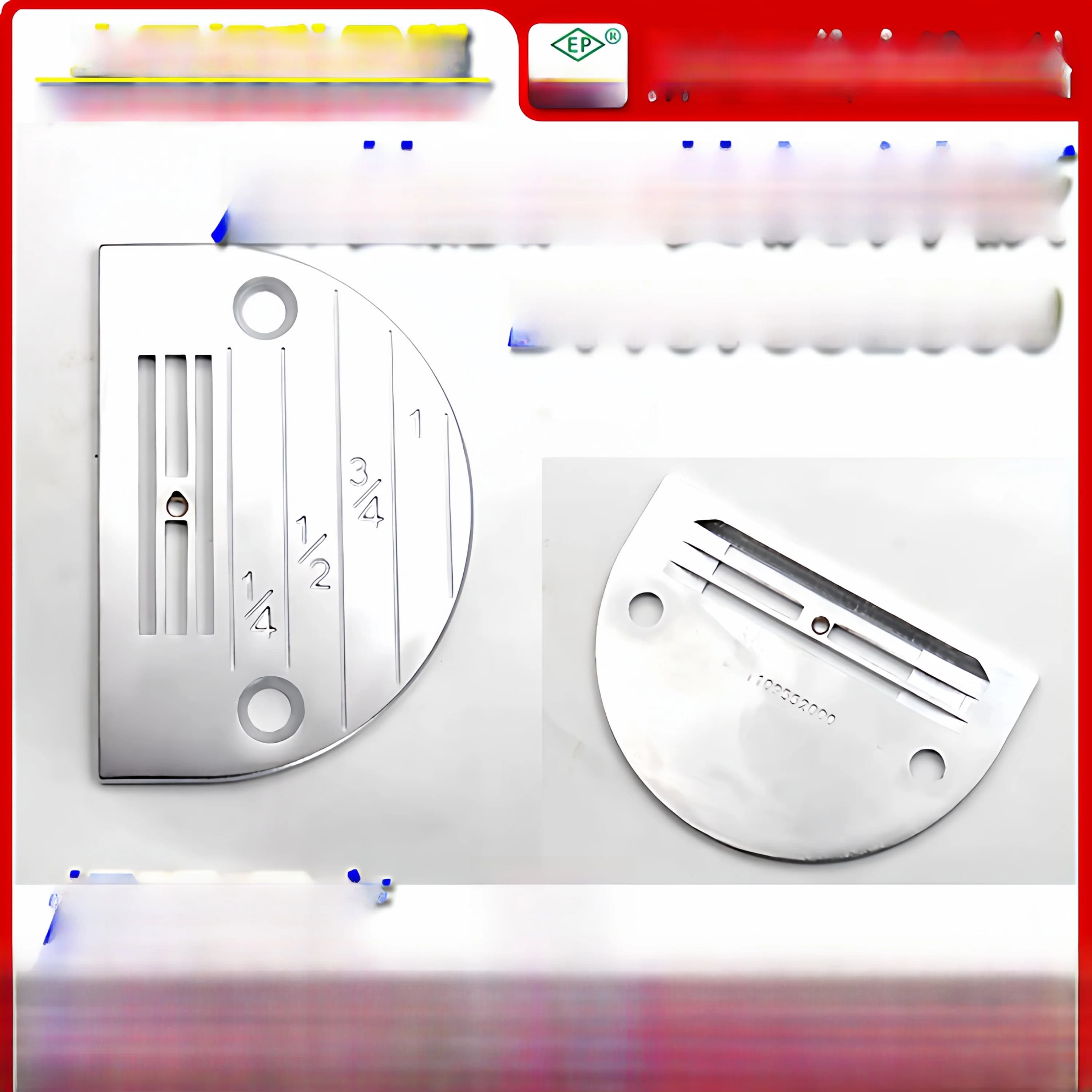 Piastra ago per macchina da cucire a letto piatto Brother per macchine pesanti, modello B1109552000, per taglio filo, per macchine a letto piatto standard