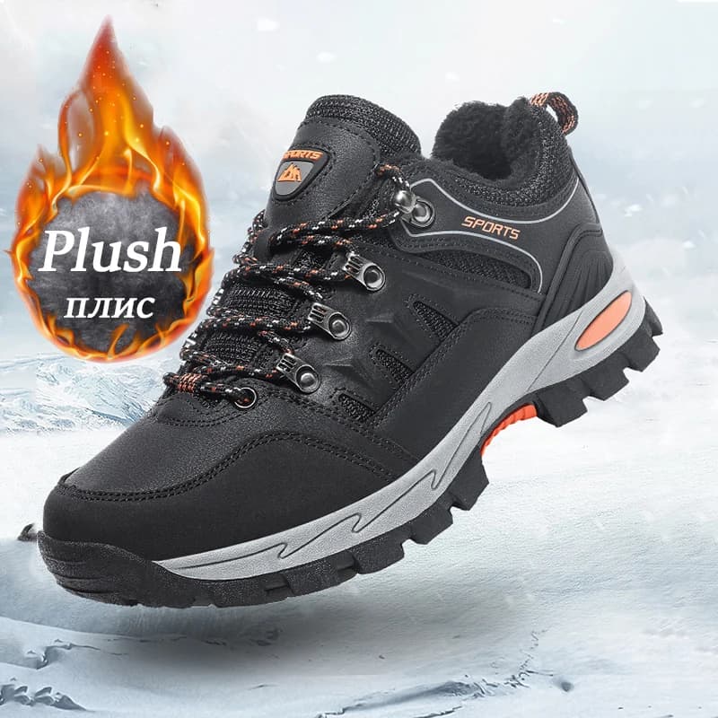 Stivali da neve invernali da uomo Stivali da lavoro antiscivolo da esterno Stivali da trekking caldi da uomo Scarpe da ginnastica comode Stivali da moto da uomo