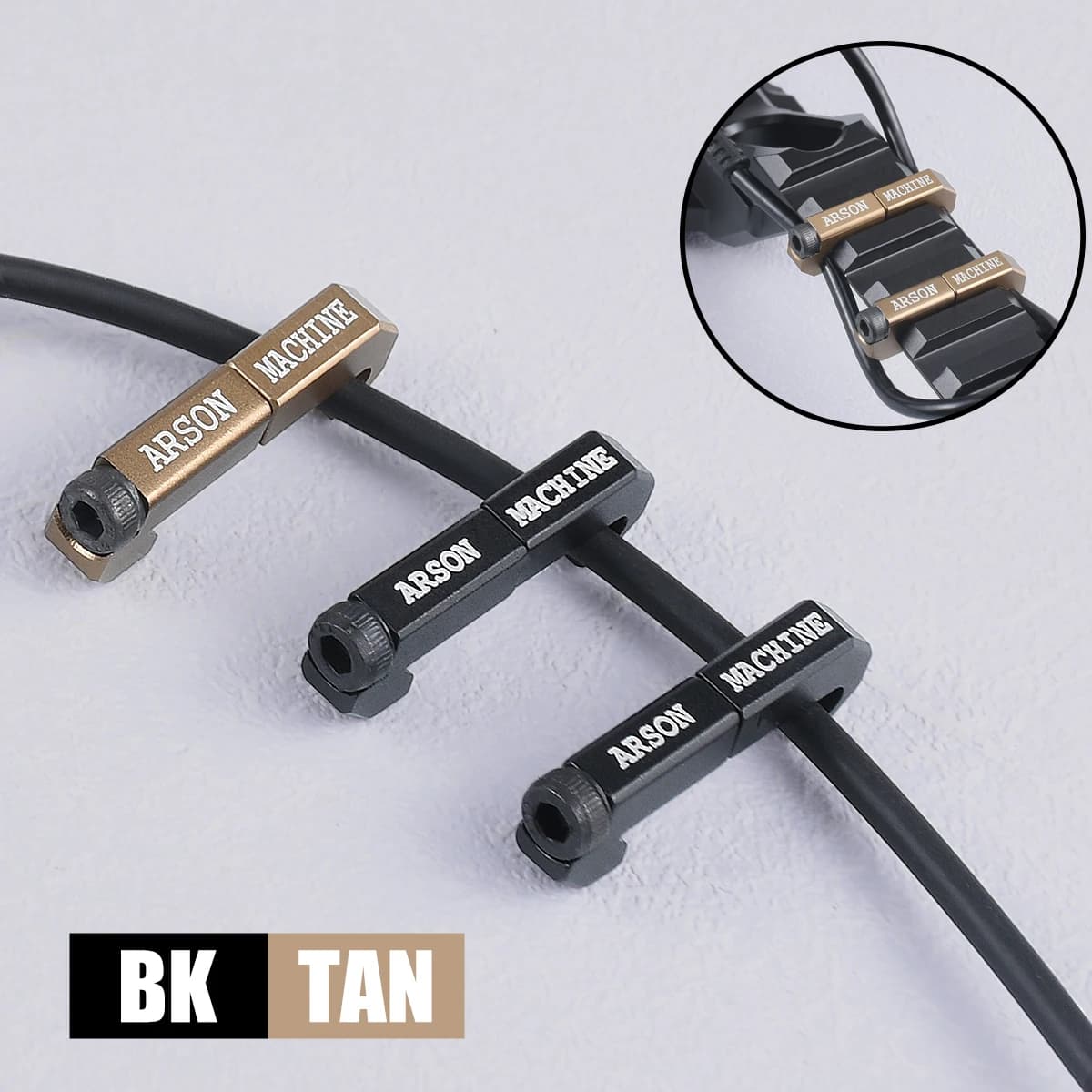 Set da 3 Pezzi: Sistema di Guida Cavi, Gestione Cavi, Interruttore a Pressione Leggera, Guide Cavi Picatinny, Clip per Cavi Interruttore Torcia/Laser