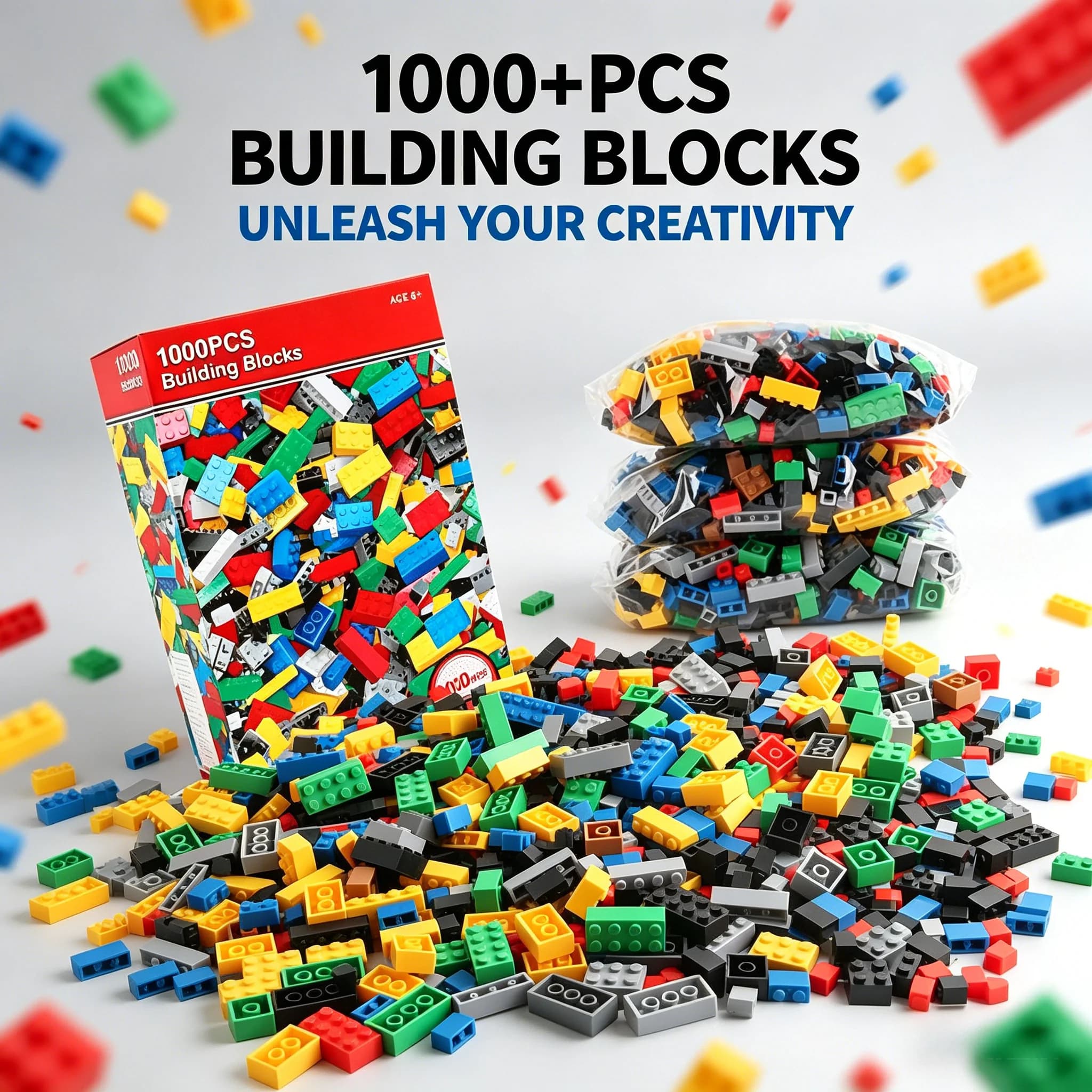 Nuovo Set di 1000 Mini Blocchi da Costruzione Creativi Fai-da-Te, Giocattolo Educativo per Bambini, Ideale per Regali di Compleanno e Natale, Apprendimento STEM