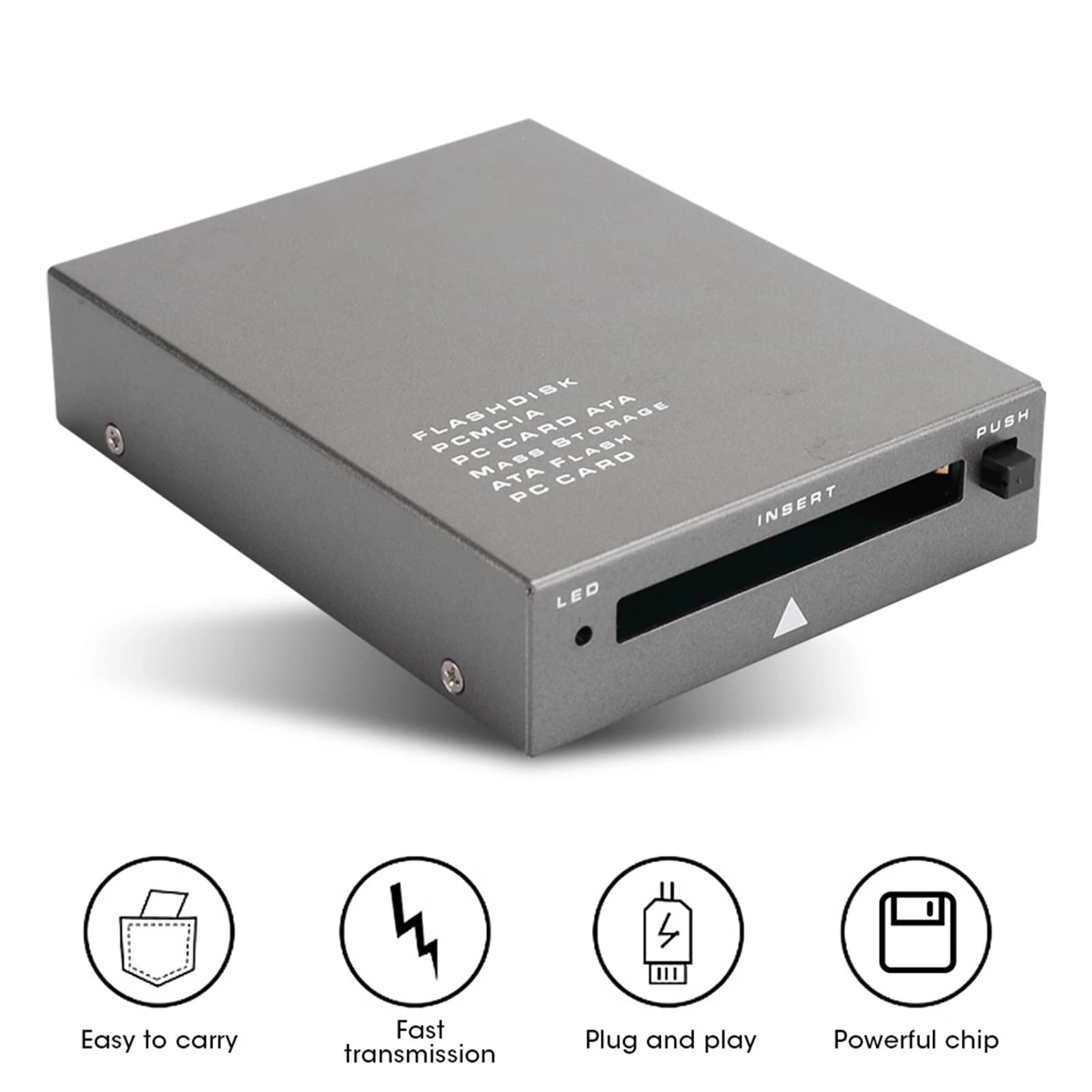 Memory Card Adapter USB2.0 to PC ATA Flash Memory Card Reader Plug and Play Adapter for PC Computer