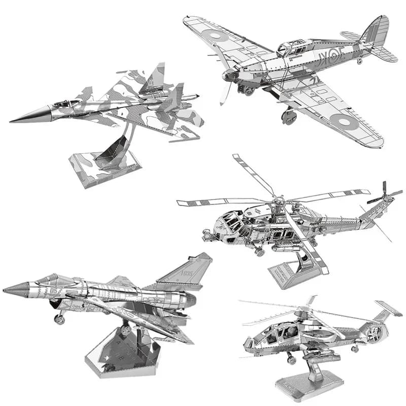 Mini 3D Fighter Space Shuttle Modello in metallo assemblare giocattoli Mars Sonda Modulo lunare Hubble Telescopio Puzzle in metallo Giocattolo educativo Regalo