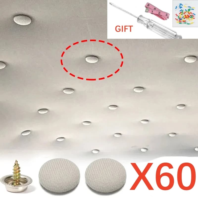 60PCS Auto Roof Coating Repair Kit Shots and Installation Tool for Fixing Car Indoor Roof Coating
