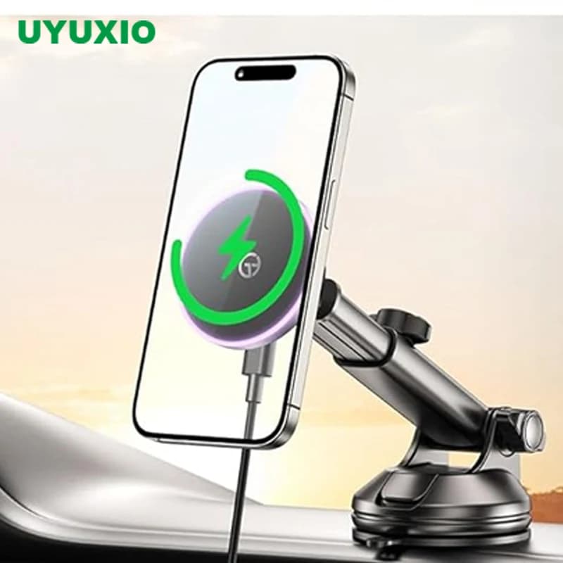 UYUXIO Magnetic mobile phone holder with car windscreen magnet for iPhone 16 15 Pro Max 14 Plus 13 12