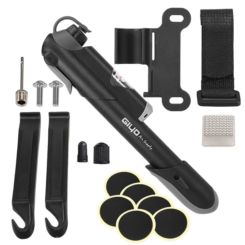 Mini pompa per bici leggera Palla portatile Mountain MTB Gonfiatore per pneumatici per bicicletta da strada Valvola Schrader Presta Pompa ad aria manuale da 120 PSI