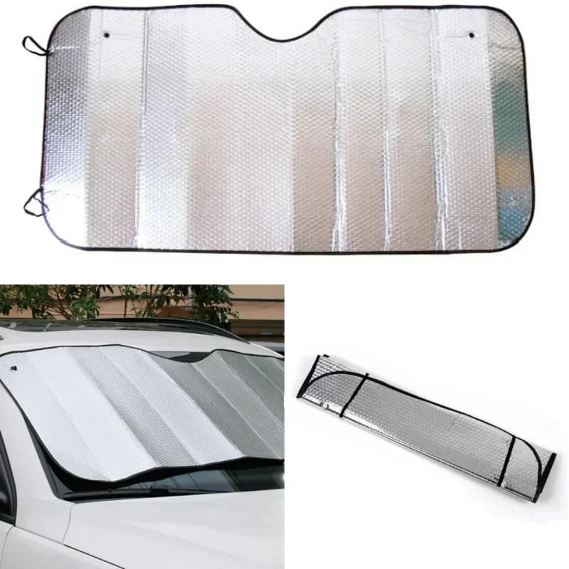 Parasole per auto, Parasole per auto ispessito, Parasole in cotone perlato su entrambi i lati, Parabrezza anteriore resistente ai raggi UV