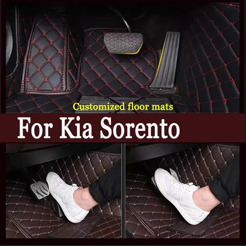 Per Kia Sorento II XM 2012 2011 2010 2009 5 posti Tappetini auto Tappeti interni Accessori impermeabili Proteggi le coperture Parti