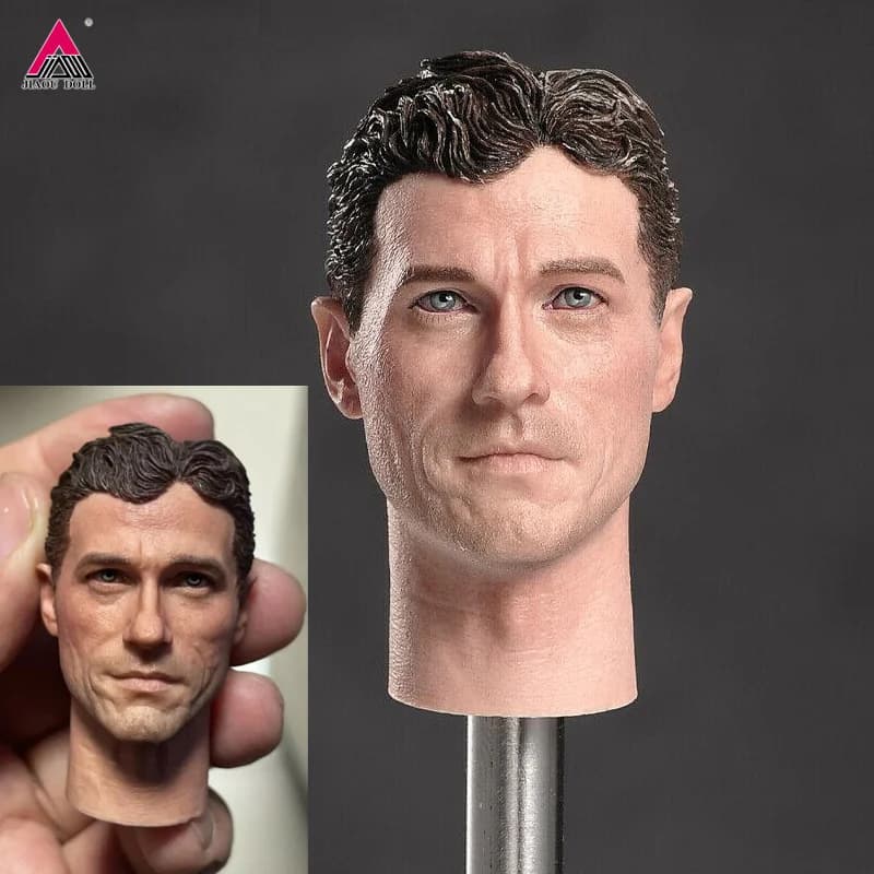 Scultura di testa in PVC in scala 1/6 DID E60058 80148, modello di Capitano di Sottomarino, compatibile con action figure maschili da 12 pollici.