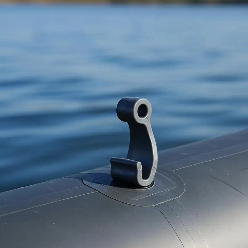 Inflatable Boat Rope Fasten Hooks Sturdy Plastic Multi-Purpose Clips for 6mm Ropes Boat Docking Kayaking Rafting Marine Use