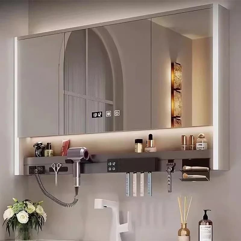 Armadio Organizzatore di Lusso per Bagno, Mobile Contenitore Salvaspazio Moderno per Medicinali e Disinfettanti, Arredamento per Stanza