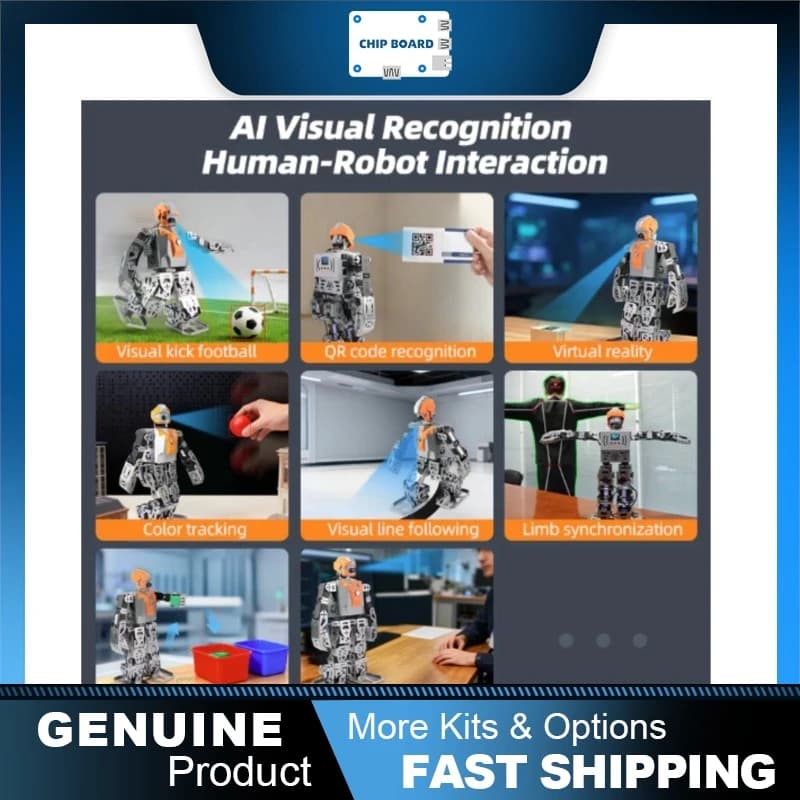 Robot umanoide XiaoRGEEK SamuRoid, Raspberry Pi, visione e controllo vocale AI, ROS