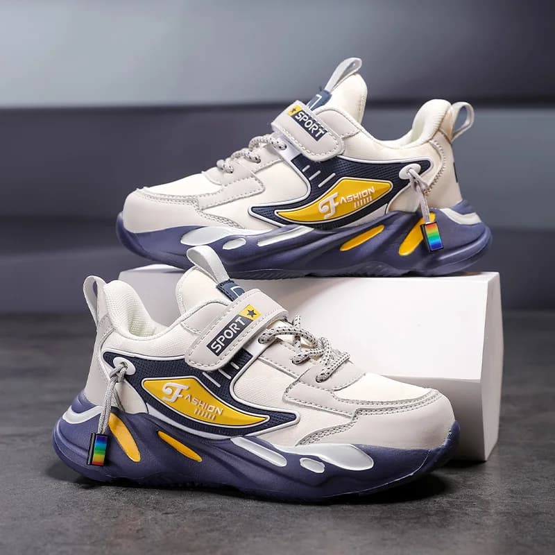 Nuove scarpe da tennis per bambini, scarpe da scuola per studenti, scarpe sportive alla moda per ragazzi, sneakers antiscivolo con suola morbida per bambini