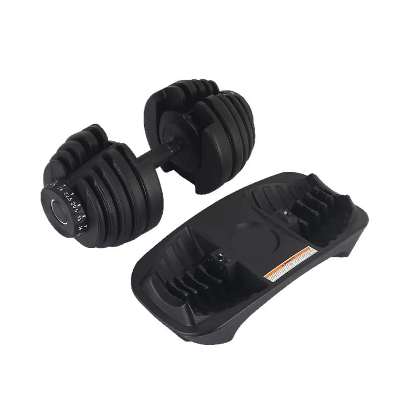 Set of 2 Quick-adjust Dumbbells 24 kg Each for Fitness Enthusiasts