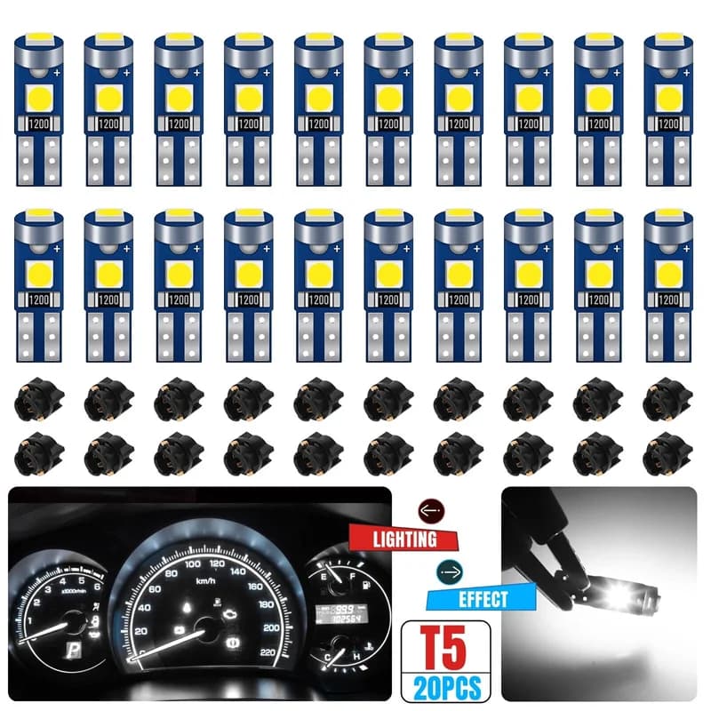 20 Pz 12 V Canbus T5 58 74 286 W1.2W 3030 LED 3SMD Cuneo HA CONDOTTO LA Luce Cruscotto Auto Pannello Strumenti Lampada Lampadina