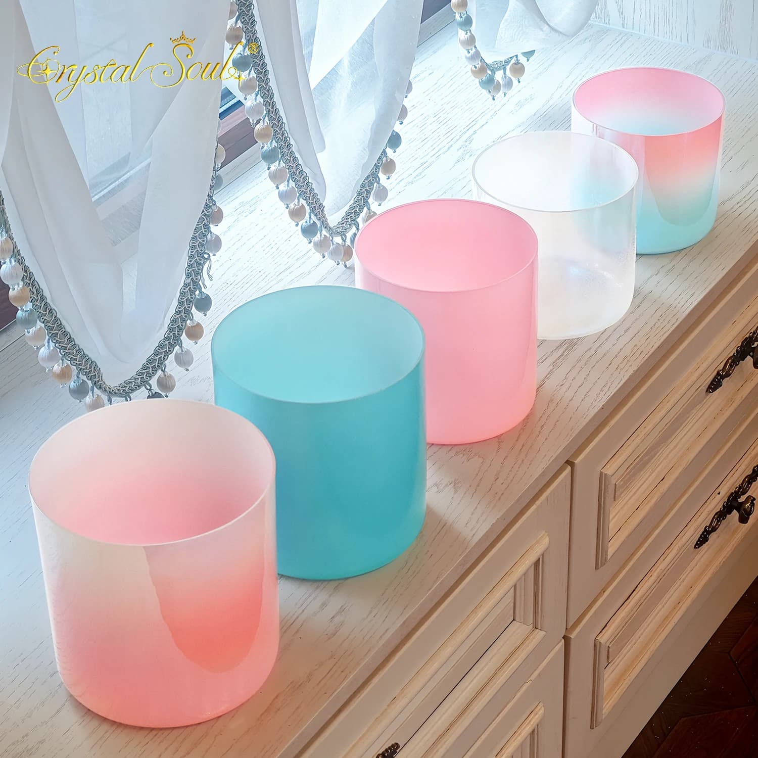 Crystal Soul 2026 High Quality Customized New Harmonious Sound Crystal Singing Bowl CDFGA