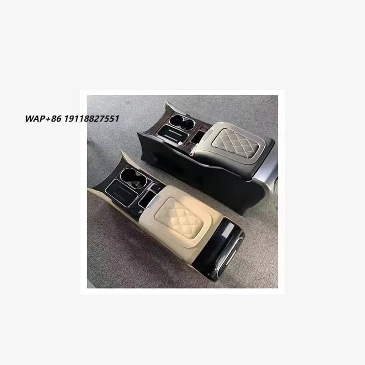 Kench Front Armrest Console Box V-Class/Vito/V250 with Cup Holder Wireless Charger & USB-Luxury Car Storage