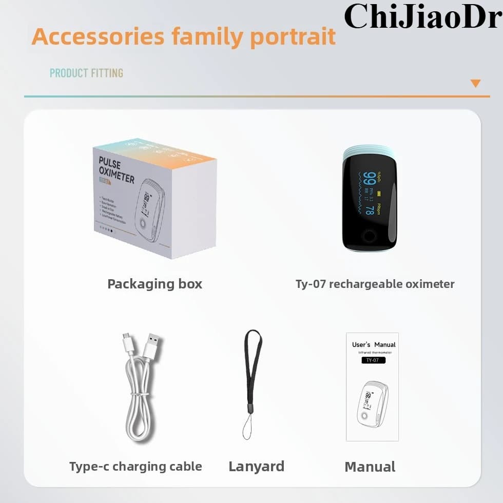 Heart Rate Monitoring Blood Oxygen Saturation Medical Grade Accuracy Die Oxymeter Charging