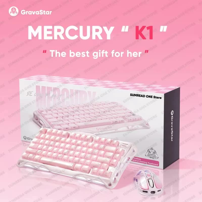 Grava Star Mercury K1 Wireless game mechanical keyboard 79 keys Bluetooth 2.4G Wired RGB Hotswap Gamer Contactless keyboard