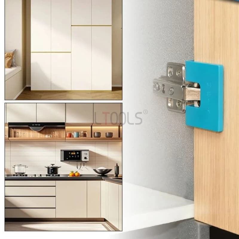 Home Hinge Quick Installation Hub Durable ABS Punching Limit Device Set of Multifunctional Magnetic Installation Aid Tools