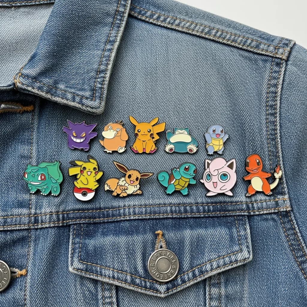 11 pezzi Pikachu Gengar spille smaltate set spille per benda creativa per vestiti zaino accessori personalizzati con emblema in metallo regalo