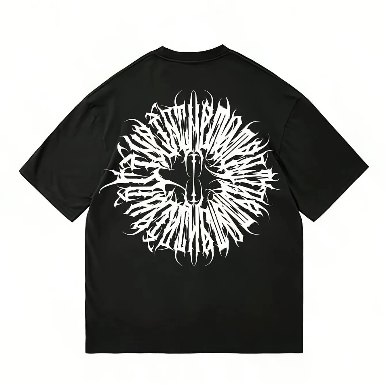 Men's Oversized T-Shirt with Chicano West Coast Print - Loose Fit Round Neck Short Sleeve, & Graphic Design Casual Streetwea