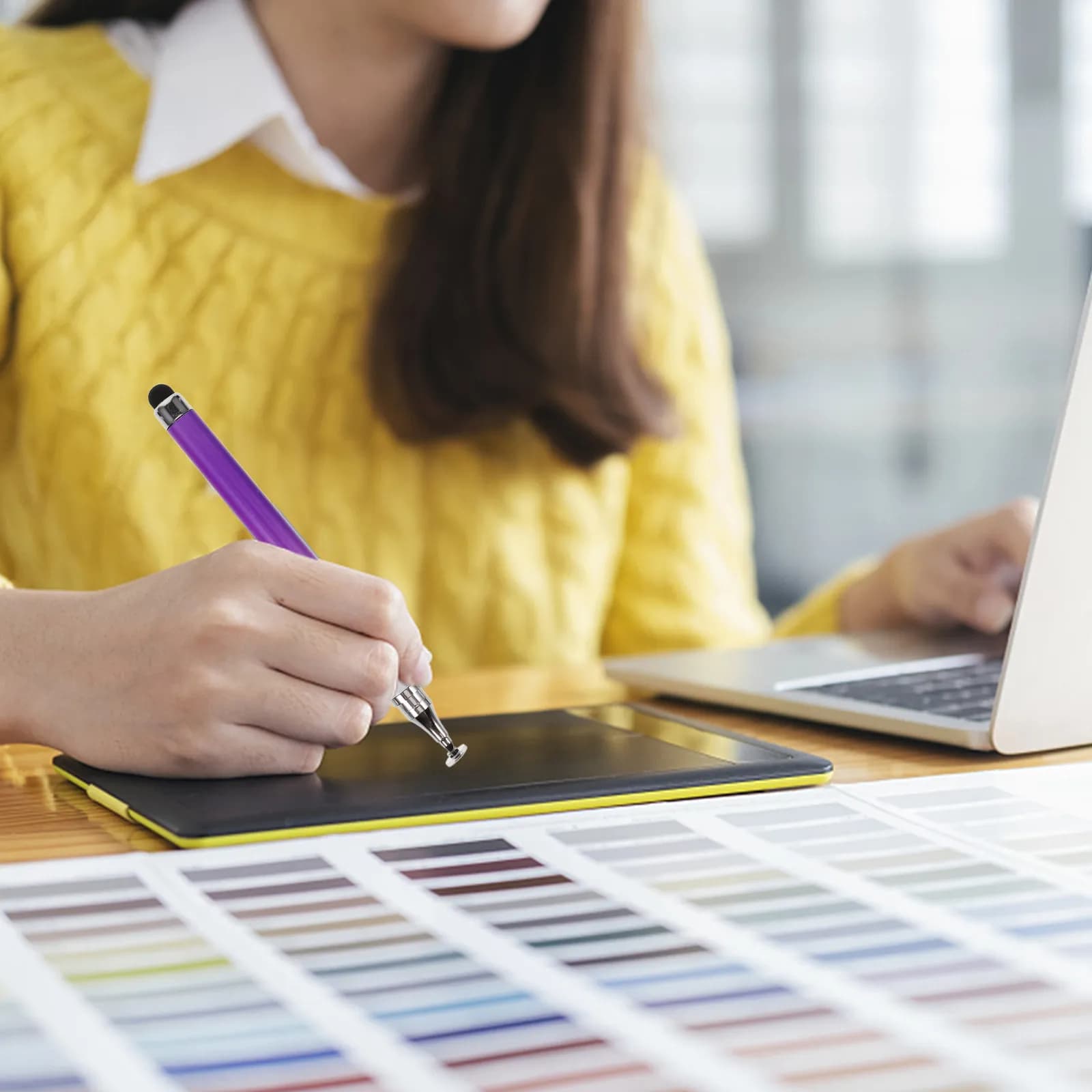 Penna capacitiva da 10 pezzi, penna universale per schermo capacitivo, per telefoni, tablet, appunti, giochi, disegno, penne capacitrici