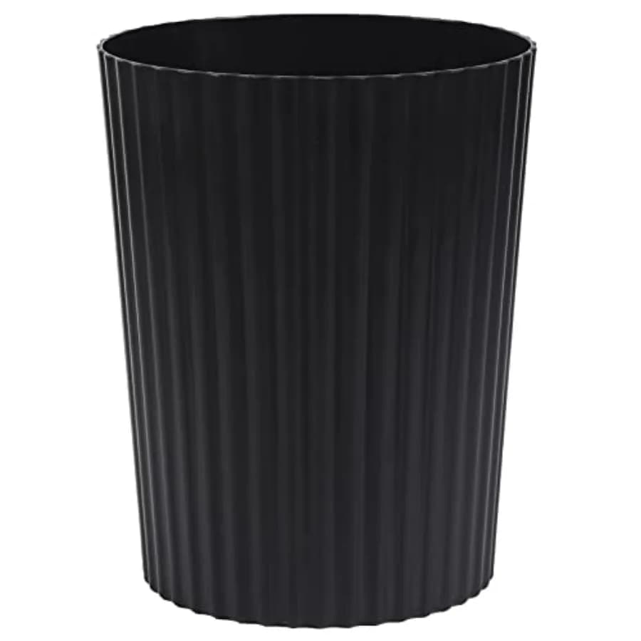 Small Trash Can Plastic Wastebasket Round Garbage Container Bin for Bathroom, Kitchen, Bedroom, Home Office, College Dorm