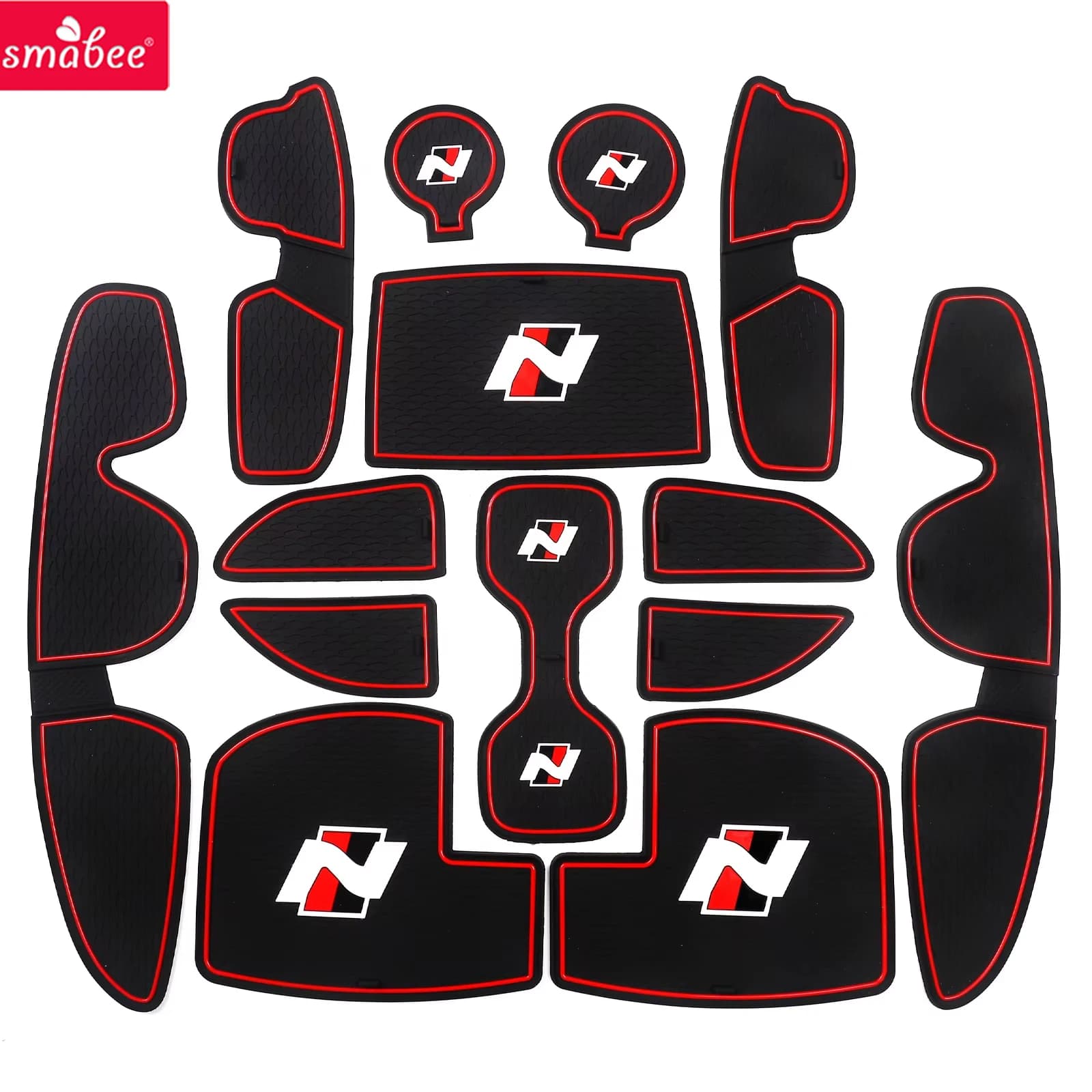 Tappetini Antiscivolo per Porta e Vano Portaoggetti per Hyundai I30 I30 N 2017 - 2022, Accessori Interni