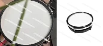 10 Inch Lemon Plastic Mesh Head Drum Pad, Replacement Mesh Pad for Electronic Drums