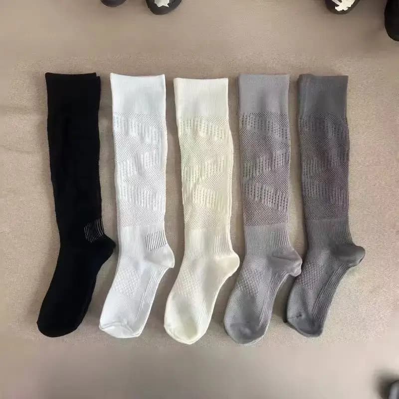 Women's spring and summer calf sports socks ultra-thin hollow micro pressure breathable mesh running cycling fitness women