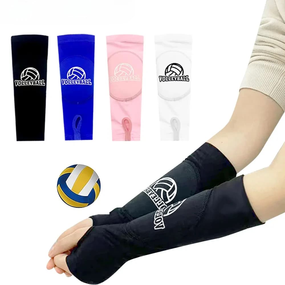 1 pair of padded volleyball sleeves for for forearm, arm sleeves and wrist support with protection padding for girl, boy, adult