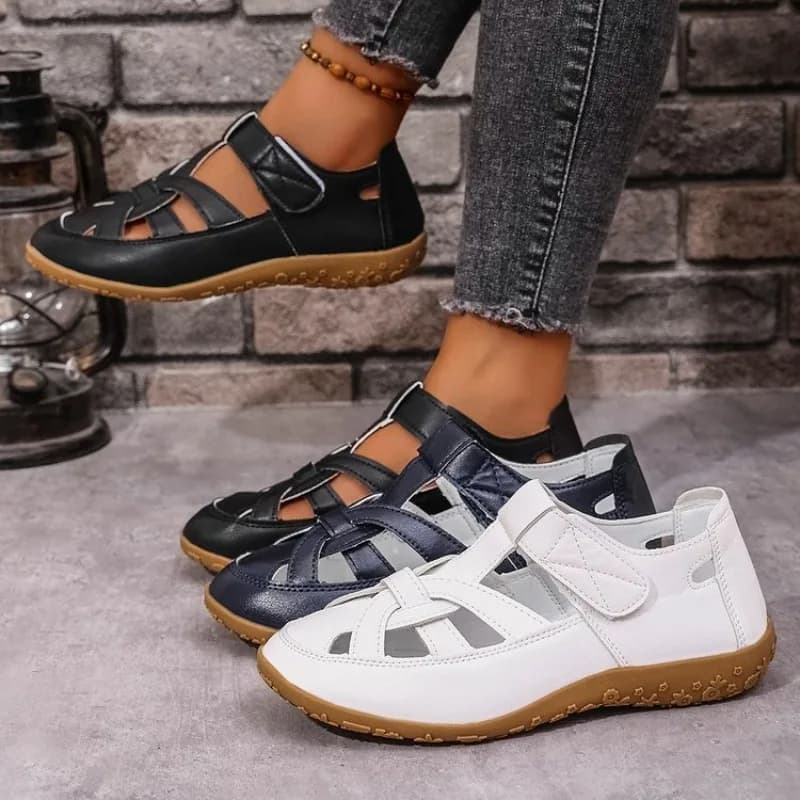 New Summer Loafers Women Sandals Ladies Sandals Comfortable Flats Walking Sandals Covered Toe Beach Shoes Woman Footwear Shoes