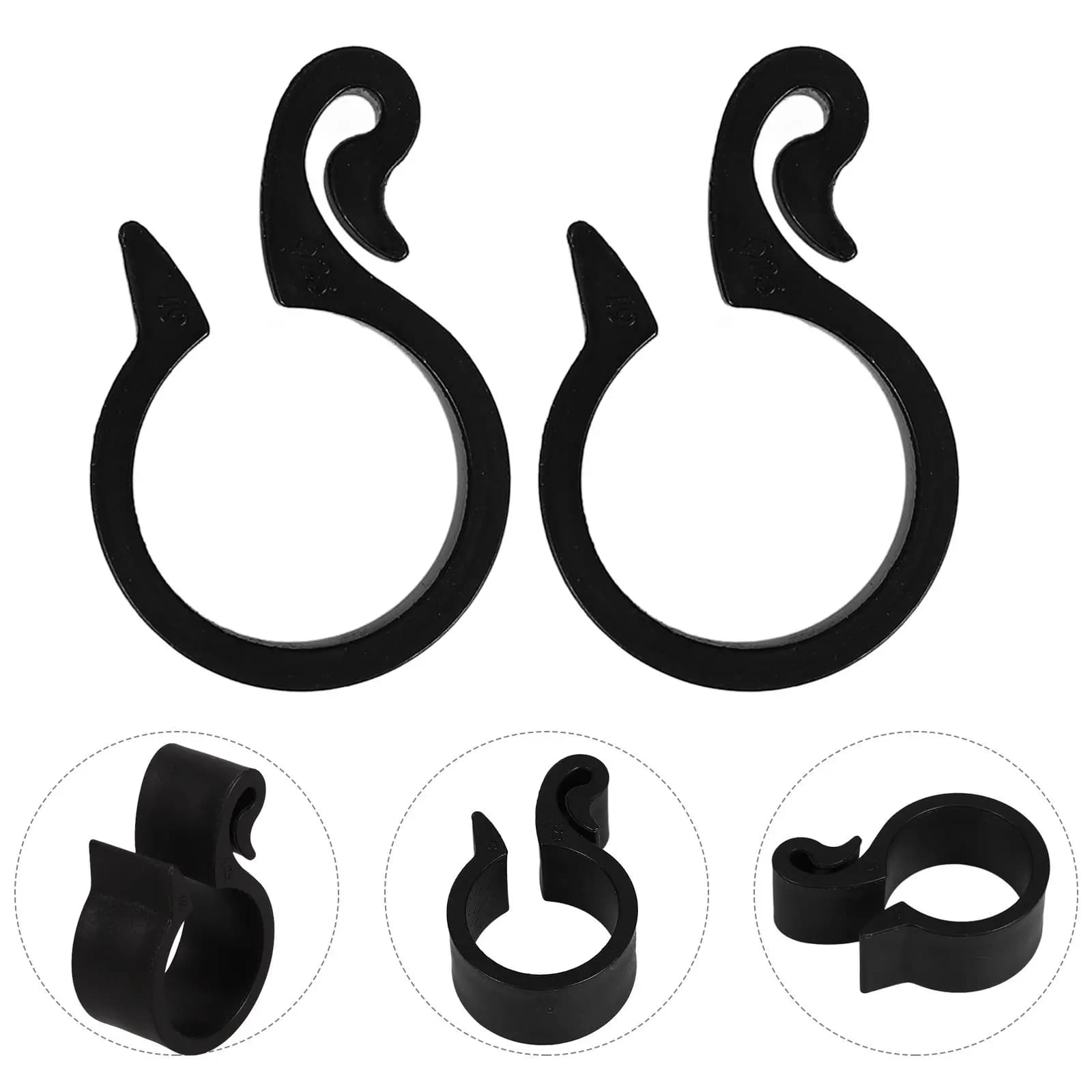 50Pcs Water Buckle Garden Tube Buckle Pe Hook Connection Clips Drip Irrigation Hose Fastener for Fruit Tree Hanging and Tube