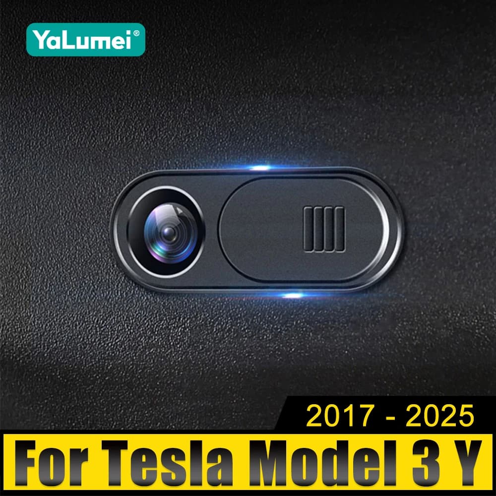 For Tesla Model 3 YXS 2017-2019 2020 2021 2022 2023 2024 2025 Car Photographic Machine Cover Protects Privacy Protection Adhesive Webcam Slide