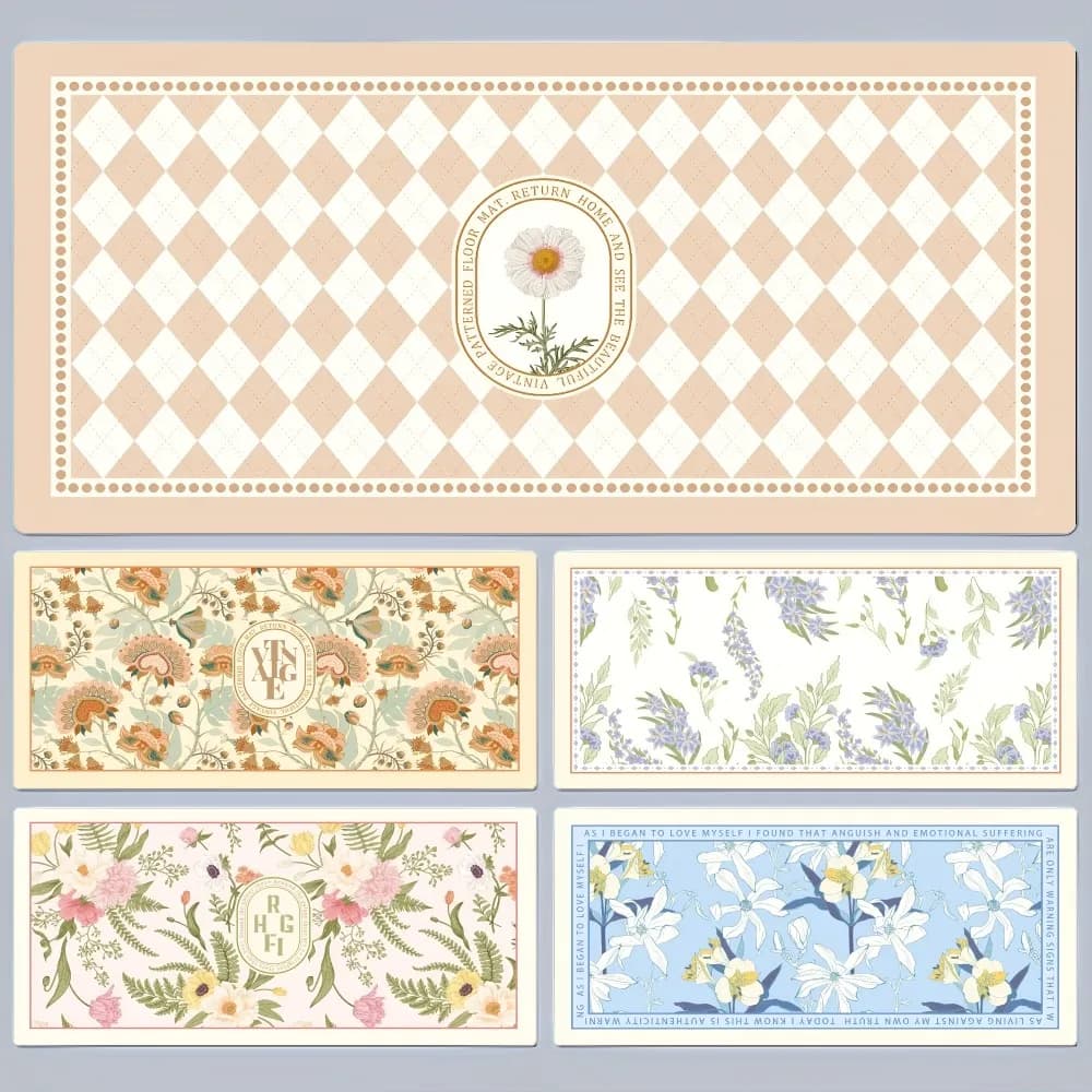 Luxury floral patterns Mousepad Rubber XXL Cartoon Anime Gaming Mouse Pad tastiera Mouse Mats Desk Mat accessori Mouse Carpet