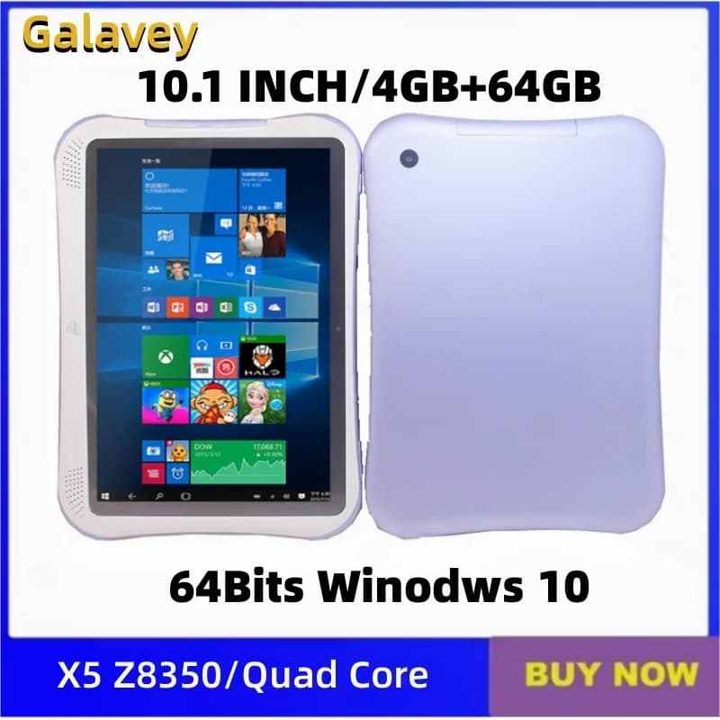 4GB RAM 64GB ROM 10.1 Inch Windows 10 Tablet 64bits Intel Atom X5 Z8350 Quad Core 1280 x 800 IPS 8000mAh HD-MI Dual Camear