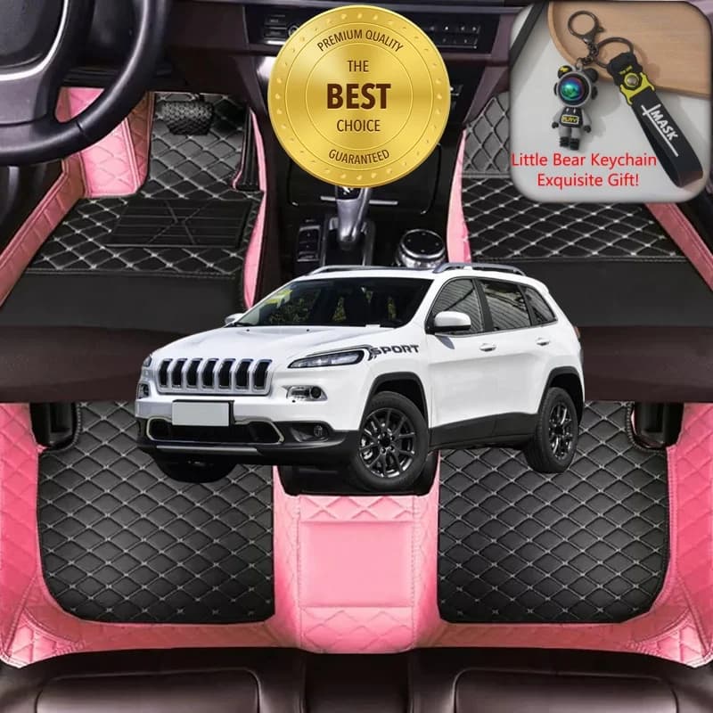 Personalized Car Car Mats for Jeep Cherokee KJ/KK/KL/STLA, Luxury Car Accessories, Auto Car Carpets for Left/ Right Guide