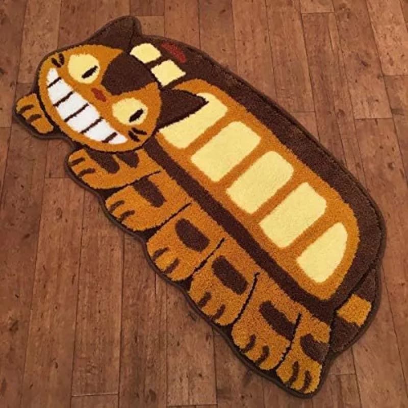 My Neighbor Totoro Irregular Faux Cashmere Rug Soft Cartoon Non-slip Floor Mat Water Absorbent Bedside & Entrance Doormat Home