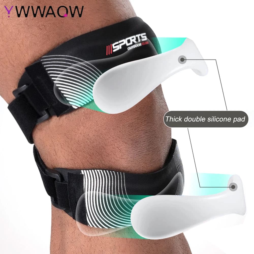 Ginocchiera rotulea 1PC per dolore/strappo di menisco, cinghia di supporto tendine rotuleo a compressione ortopedica regolabile con cuscinetti rotuleo