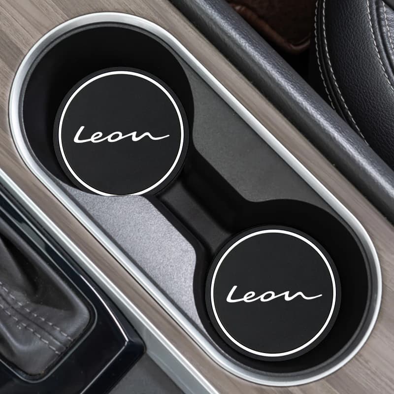 2 pezzi sottobicchiere per auto porta bottiglia per tazza d'acqua tappetino antiscivolo supporto per bottiglia in gel di silice pad per Seat LEON accessori per auto